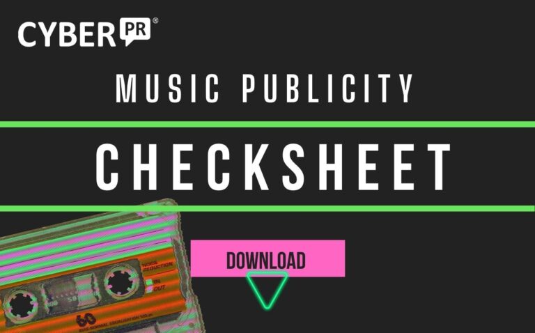 MUSIC PUBLICITY CHECKSHEET CYBER PR