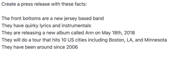 ChatGPT press release