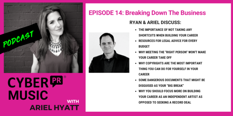 Ryan Kairalla The Cyber PR Music Podcast Ariel Hyatt