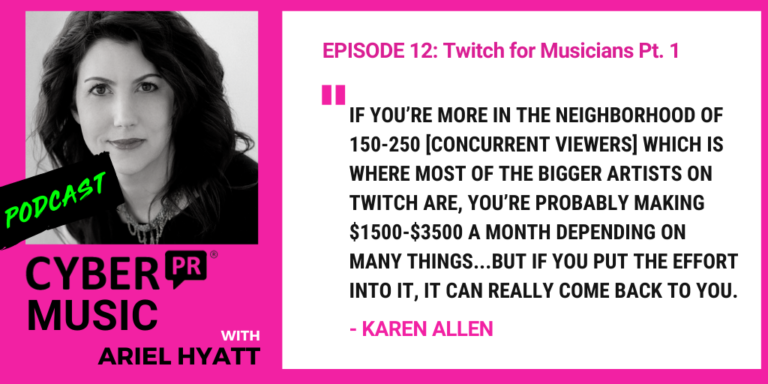 Cyber PR Music Podcast Ariel hyatt karen allen