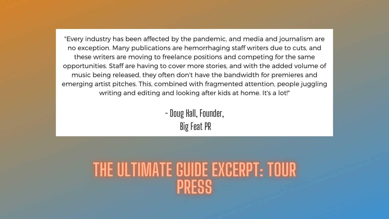 CyberPR music tour press quote tile